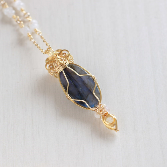 Labradorite necklace 第4張的照片