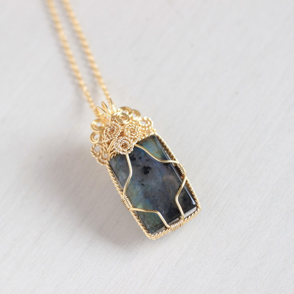 Labradorite necklace 第4張的照片