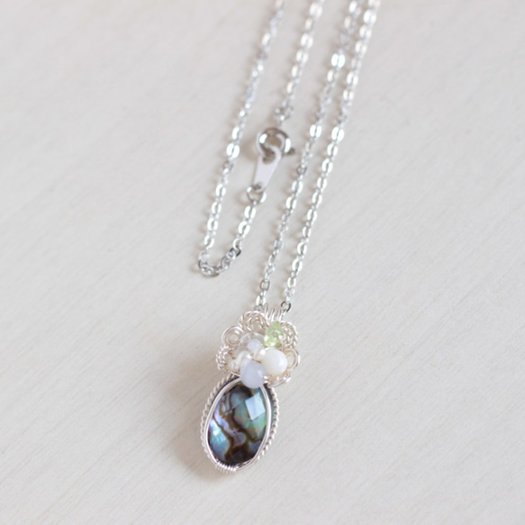 Abalone-Quartz necklace 第2張的照片
