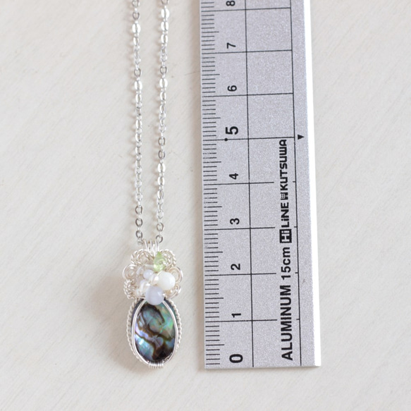 Abalone-Quartz necklace 第3張的照片