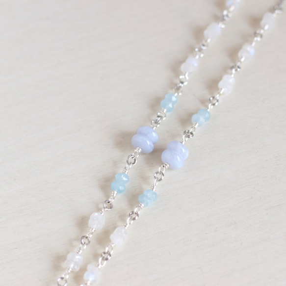 White-Labradorite necklace 第5張的照片