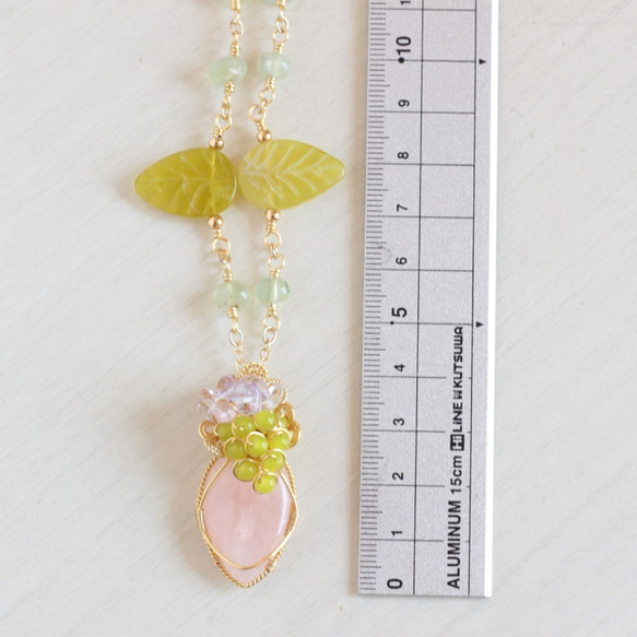 Rose-Quartz necklace 第3張的照片