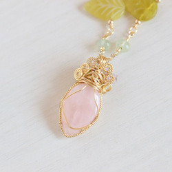 Rose-Quartz necklace 第4張的照片