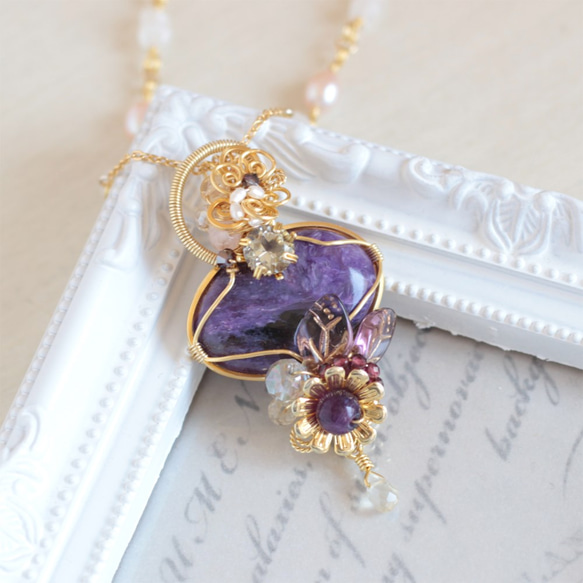 Charoite necklace 第1張的照片