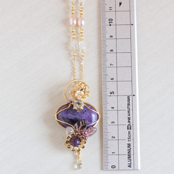 Charoite necklace 第3張的照片