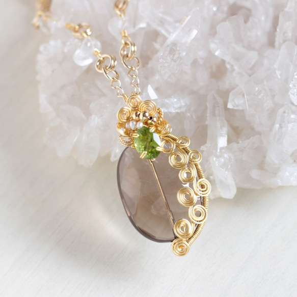 Smoky-quartz necklace 第1張的照片