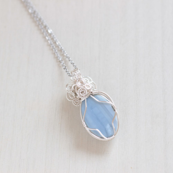 Blue-Opal necklace 第4張的照片