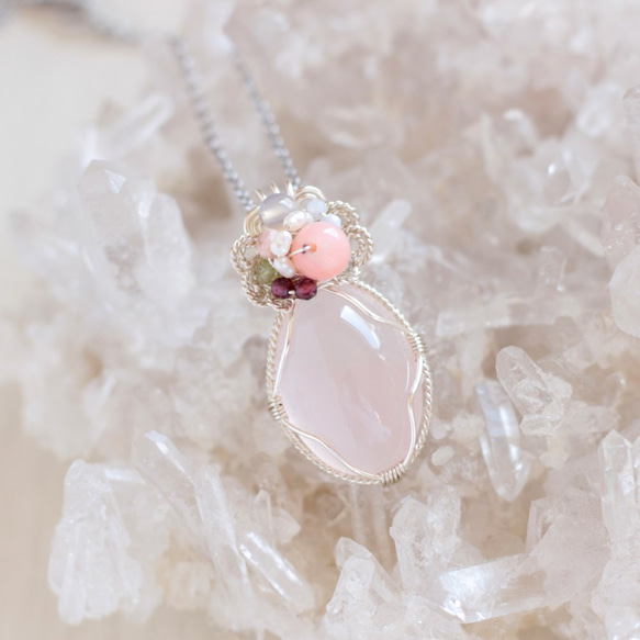 Rose Quartz necklace 第1張的照片