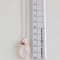 Rose Quartz necklace 第3張的照片