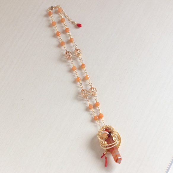 carnelian necklace 第2張的照片