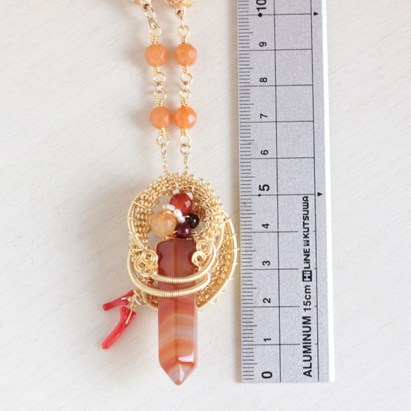 carnelian necklace 第3張的照片