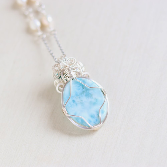 Larimar necklace 第3張的照片