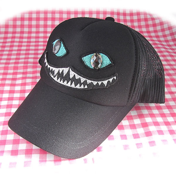 不思議の国のアリス チェシャ猫 帽子 キャップ ねこ 黒 ブラック