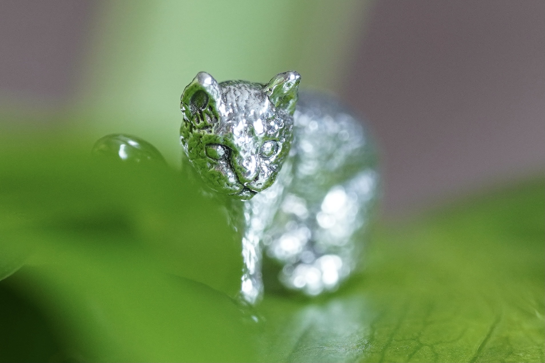 座っている猫　SILVER925 リング 送料無料