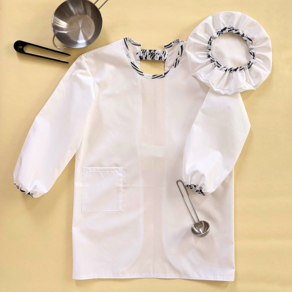 抗菌抗ウイルス生地使用給食エプロン Mサイズmonotone 雑貨・その他  