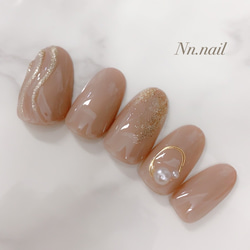 大人ヌーディー オリジナル ワンカラー ニュアンスネイル ネイルチップ