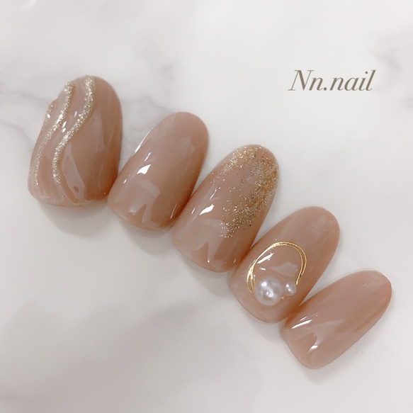 大人ヌーディー オリジナル ワンカラー ニュアンスネイル ネイルチップ