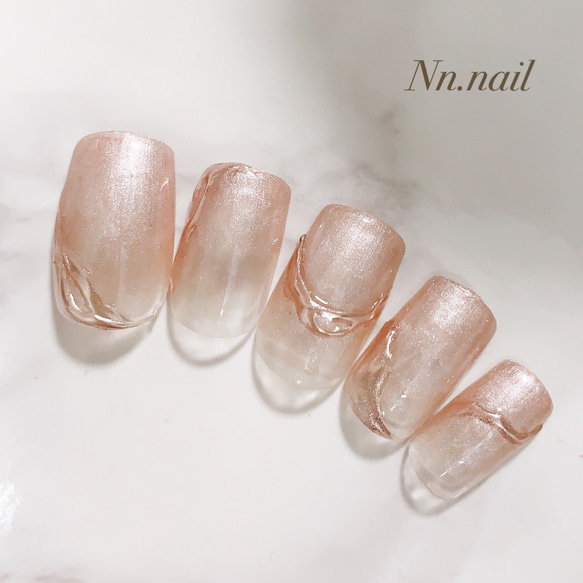 ラグジュアリー ニュアンスミラー グラデーションネイル ネイルチップ  