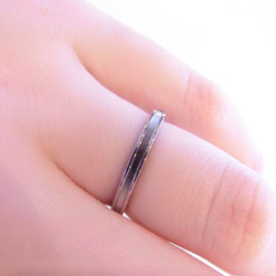 【北欧スタイルリング】ブラックシェル リング シルバー 指輪 ステンレス316L 刻印対応〈1本〉 1枚目の画像