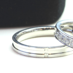 〈北欧スタイルの結婚指輪〉Eternal Cross ペアリング ステンレス316L 指輪  刻印〈2本セット〉　 2枚目の画像