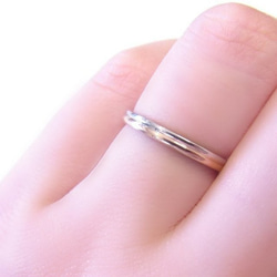 〈北欧スタイルの結婚指輪〉鏡面仕上げ ステンレス316L 指輪  刻印 メッセージを〈2本セット価格〉 4枚目の画像