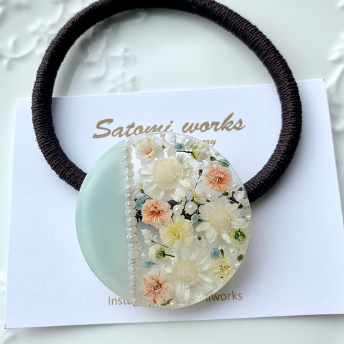 1114】レジン ヘアゴム ポニーフック ブロ―チ ハンドメイド ヘア