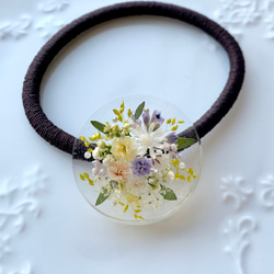 ❇︎フラワーブーケのヘアゴム❇︎ レジン 押し花 ドライ