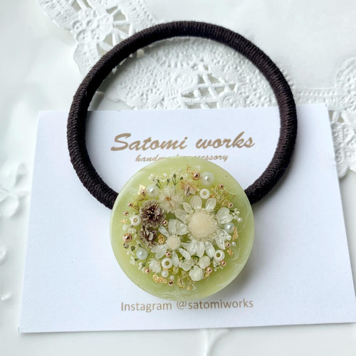 優姫　レジンヘアゴム　ポニーフック　ドライフラワー　No.281 優姫 レジンヘアゴム ポニーフック ドライフラワー No.281 楽天市場