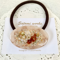 ❇︎フラワーブーケのヘアゴム❇︎ ボタニカル レジン 押し花 お花 花