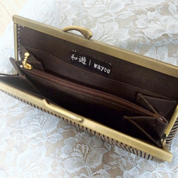 着物地の長財布（お召し縞） 2枚目の画像