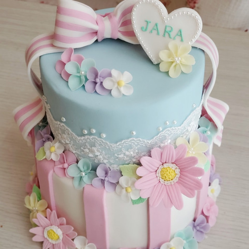 パステルカラーのお花ケーキ その他オーダーメイド 姫ちゃんの