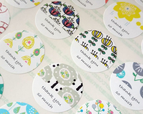 サンキューシール120枚 120枚 名入れOK サンキューシール ギフトシール ラッピングシール