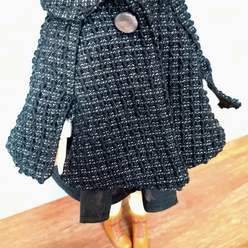 140.※ブライスアウトフィット※1/6ドール※冬服※黒のウール素材の