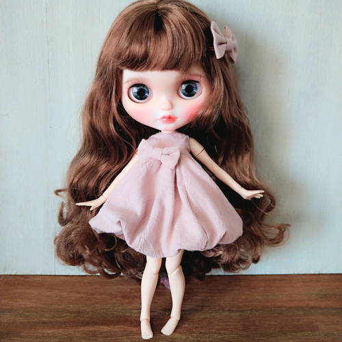 205.※ピンクのバルーンスカートワンピース※ブライスアウトフィット※ ピンクのバルーンスカートワンピース※ブライスアウトフィット※1/6