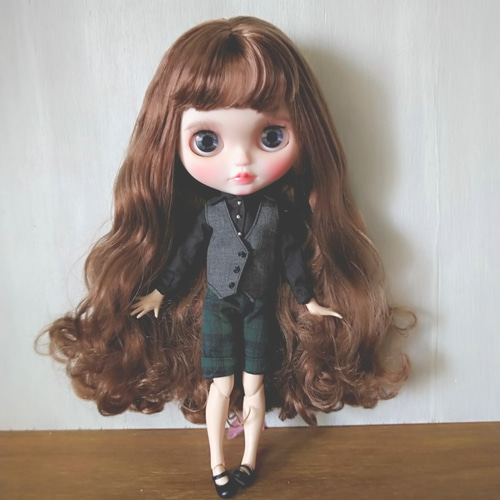 272.※単品※グレーのベスト※ブライスアウトフィット※1/6ドール服