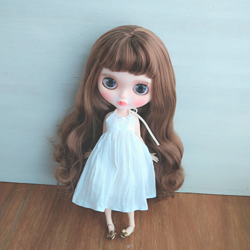 405.※白のガーゼのキャミワンピース※ブライスアウトフィット※1/6