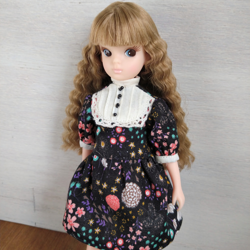 黒レースワンピース 昭和レトロ リカちゃん 60年代ヴィンテージ