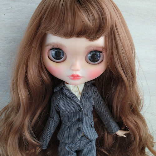 518.単品※グレーのジャケット※ブライスアウトフィット※1/6ドール服 