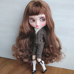 336.※茶色のジャケット※ブライスアウトフィット※1/6ドール服 その他