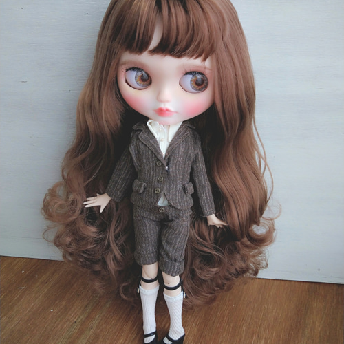 336.※茶色のジャケット※ブライスアウトフィット※1/6ドール服 その他 