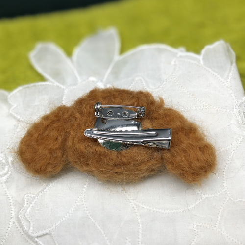 個別にオーダーできます！人気のふわもこブローチ トイプードル 2way  