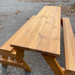 木製ベンチ　トランスフォーマーベンチ　無垢材杉 3枚目の画像