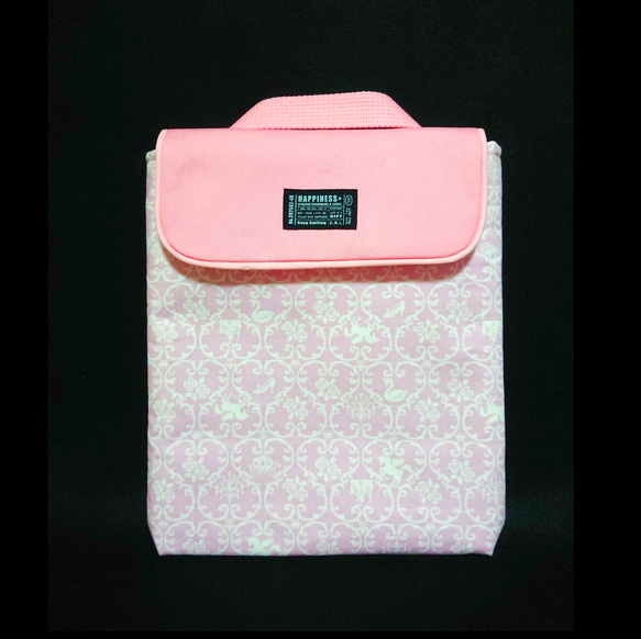ipad タブレットケース 8.5インチ～11インチ対応 キルト 防水 プリンセスダマスク ピンク タブレットバッグ 2枚目の画像