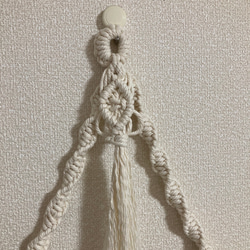 マクラメ編み　マルチ　ハンガー　流木 2枚目の画像