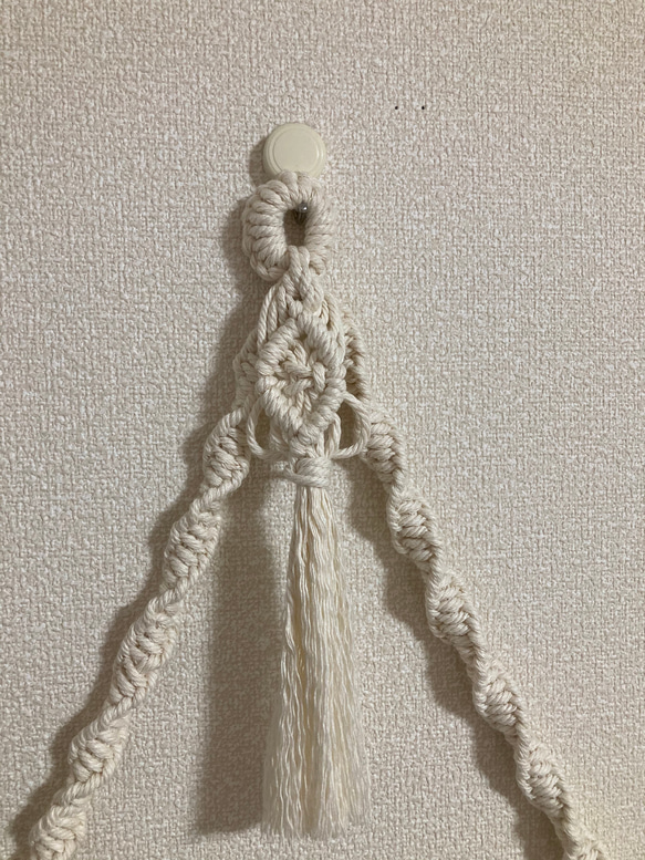 マクラメ編み　マルチ　ハンガー　流木 2枚目の画像