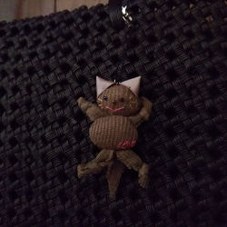 猫のバッグチャーム【一点物】❤ラッキーキャット・ボビ一❤ 6枚目の画像