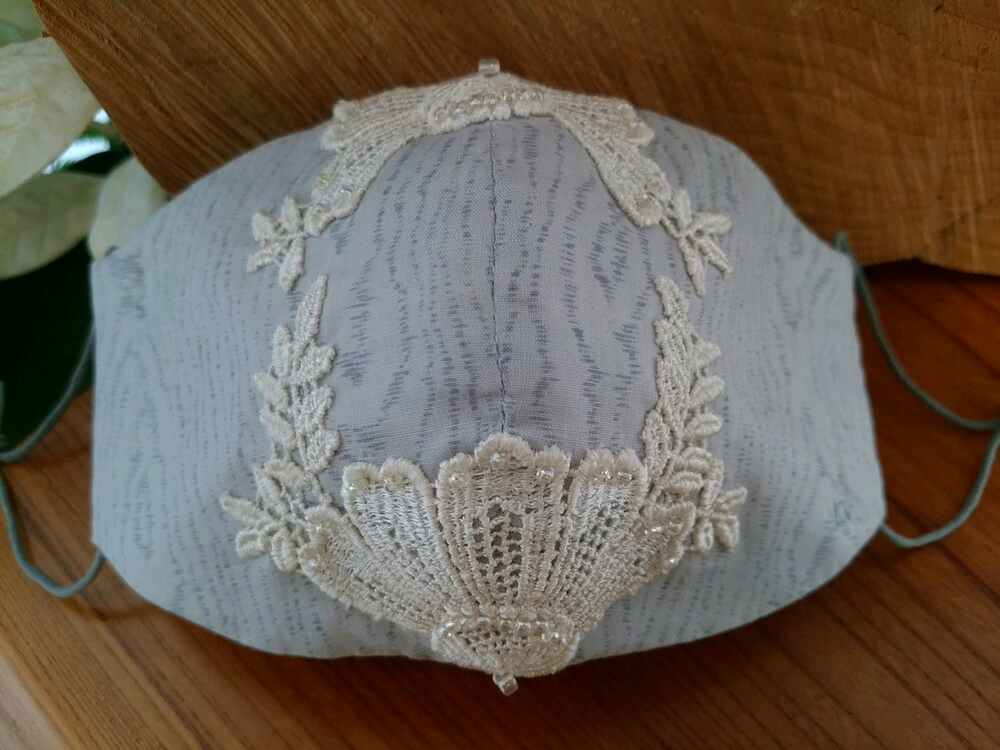 【Ｃｒｅｅｍａ新春限定】❄麗人マスク❄北欧シリーズ・白樺・雪華/手縫い・一点物