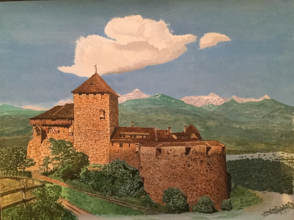 まとめ済6189 外国切手 リヒテンシュタイン 1978年ファドゥーツ城 絵画 リヒテンシュタイン 1978年ファドゥーツ城4種 - 趣味の切手専門