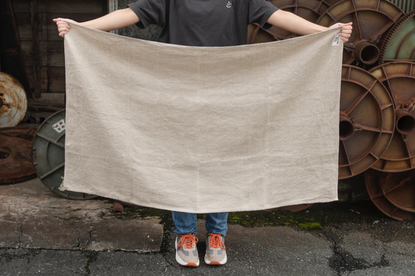 【人気】遠州織物 リネンバスタオル〈123cm×75cm〉リネン100% 6枚目の画像