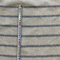 遠州織物 リネン100% 普通地〈122cm×1m〜〉リネン25番 ボーダー 生地 3枚目の画像